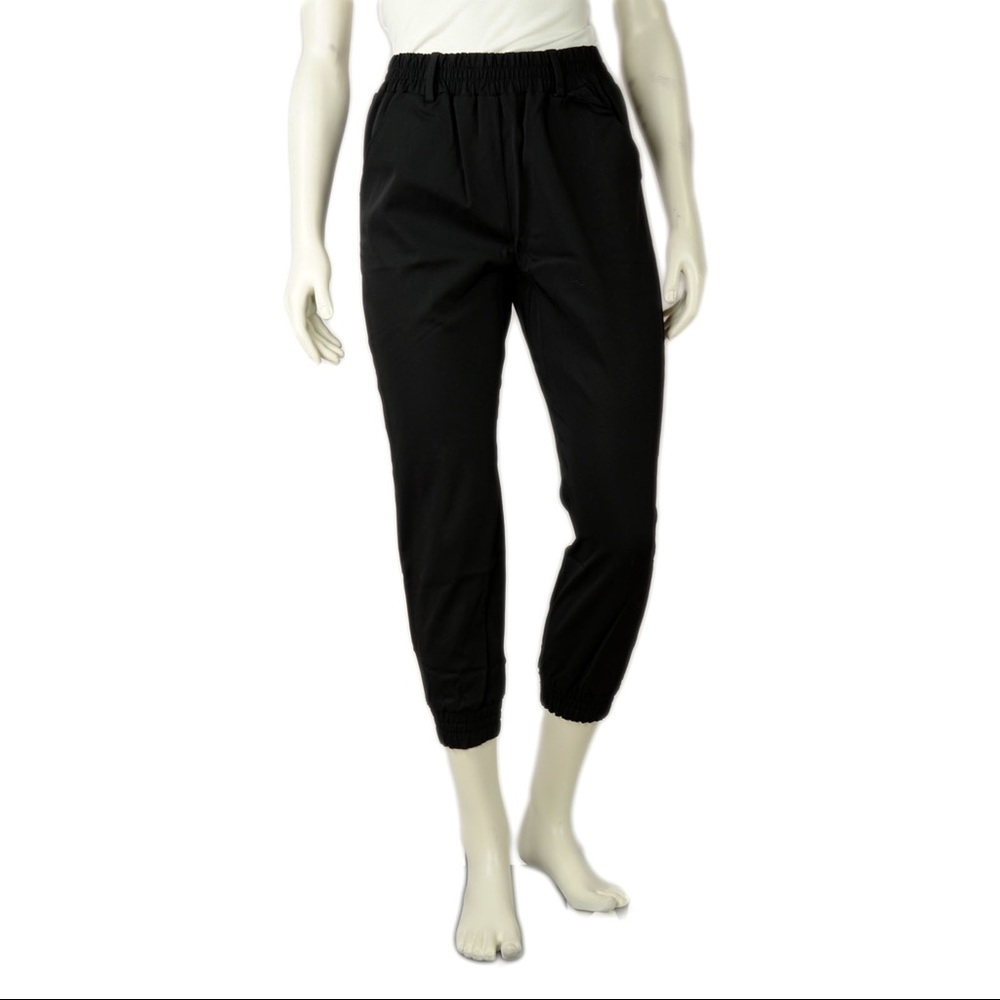 Carla G. Cropped High-Rise Joggers, Black, Size: S | US 6, IT 40